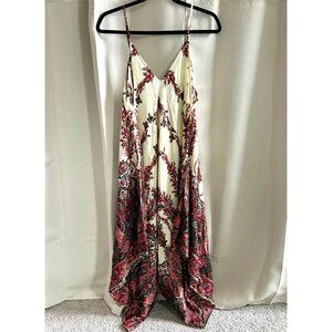 Kori Women Jumpsuit Medium Floral Fairycore Asymmetric Flare Legs Festival 17717